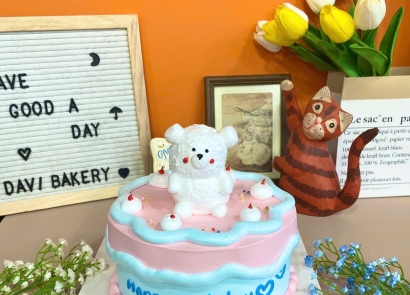 Mẫu bánh kem bắp hình trái tim của nhà Davi ạ 💕