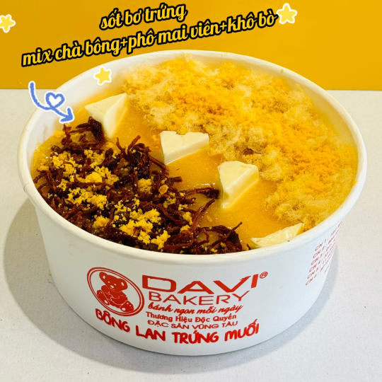 SỐT BƠ TRỨNG MIX CHÀ BÔNG + PHÔ MAI VIÊN + KHÔ BÒ