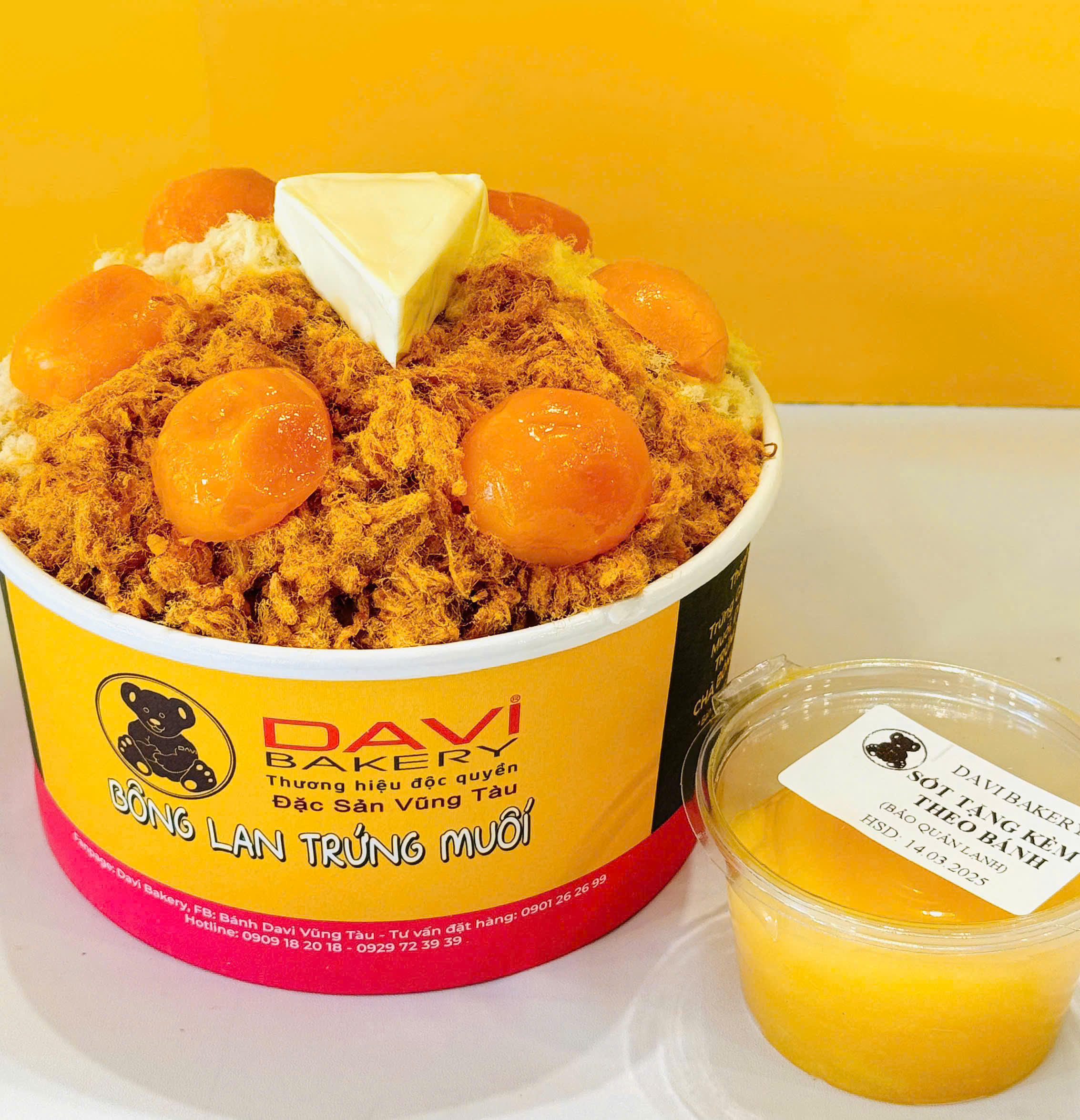 Salted egg sponge cake in Vung Tau