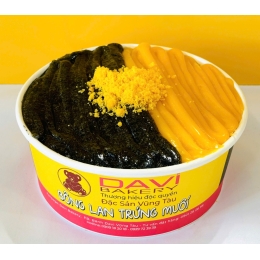 Bông lan trứng muối bơ trứng mè đen kim sa