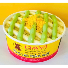 Bông lan trứng muối phô mai matcha