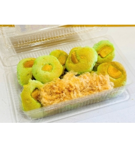 Bông lan trứng muối lá dứa chà bông