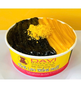 Bông lan trứng muối bơ trứng mè đen kim sa