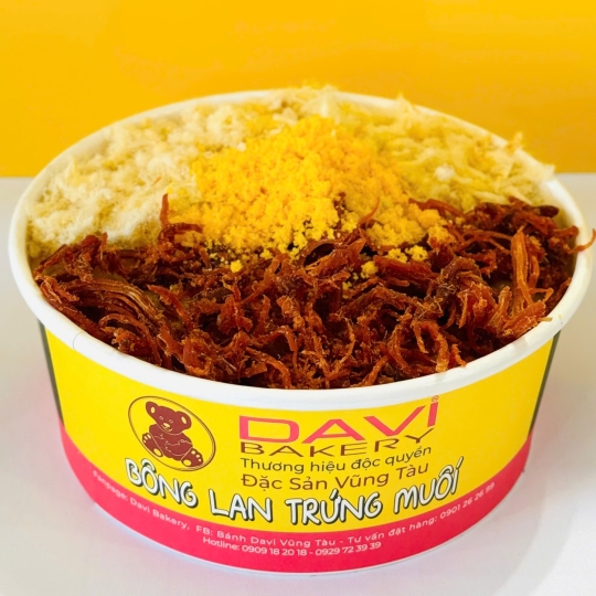 Bông lan trứng muối khô bò