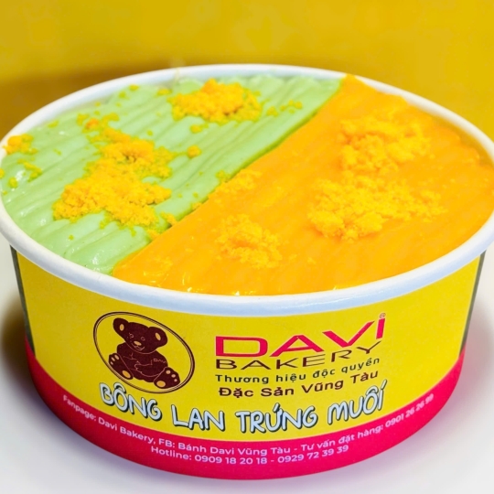 Bông lan trứng muối bơ trứng matcha kim sa